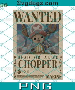 Chopper Wanted PNG, One Piece Anime Wanted PNG, Tony Tony Chopper PNG