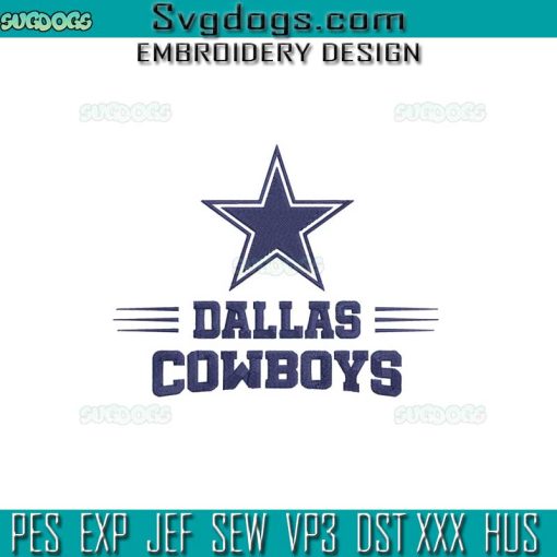 Dallas Cowboys Embroidery Design File, Cowboys Star Embroidery Design File
