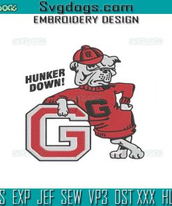 Geogia Embroidery Design File, Geogia Football Championship Embroidery Design File