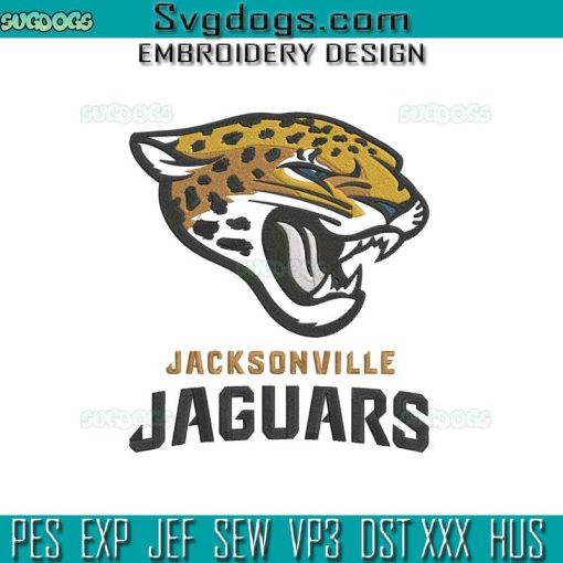 Jacksonville Jaguars Embroidery Design File, NFL Jaguars Embroidery Design File