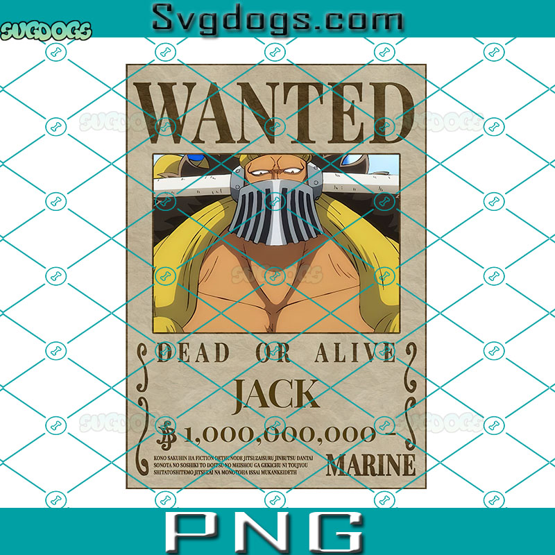 Wanted Jack PNG, One Piece PNG, Jack PNG
