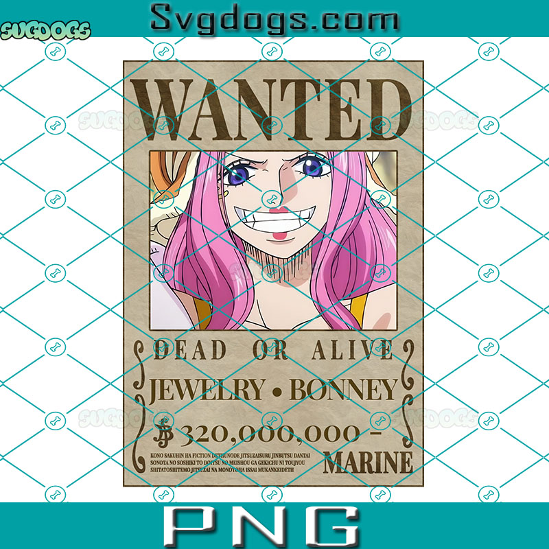 Jewelry Bonney Wanted PNG, Jewelry Bonney PNG, One Piece PNG