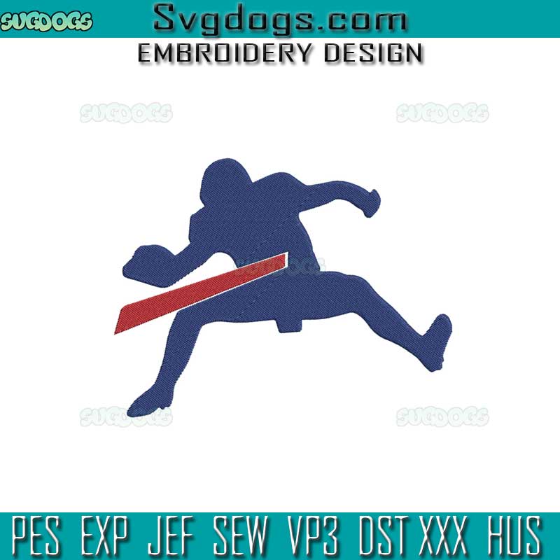 Josh Allen Hurdle Embroidery Design File, NFL Josh Allen Embroidery Design File