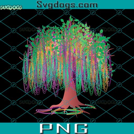 Mardi Gras Tree PNG, New Orleans 2023 Watercolor Festival  PNG, Mardi Gras PNG