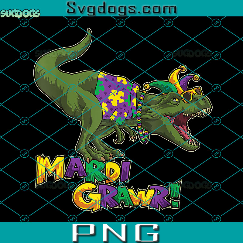 Mardi Grawr PNG, Carnival Dinosaur PNG, T-Rex Mardi Gras PNG