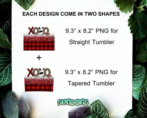 Xoxo 20oz Skinny Tumbler Template PNG, Valentine’s Day Tumbler Template PNG File Digital Download
