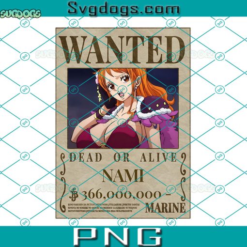 Nami Wanted PNG, Nami PNG, One Piece PNG