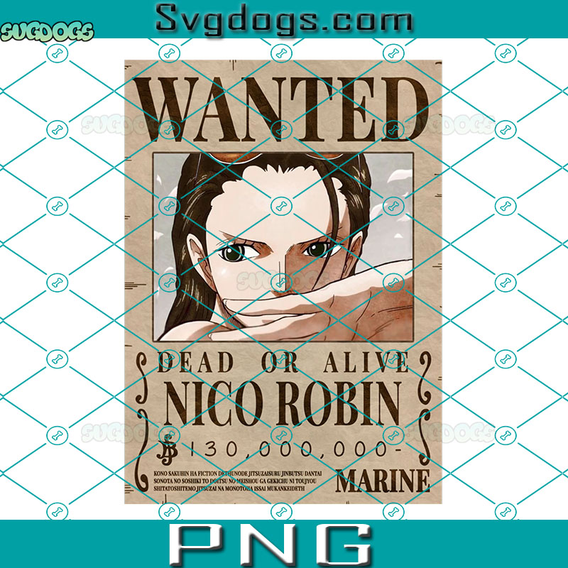 Nico Robin Wanted PNG, Robin PNG, One Piece PNG, Wanted One Piece PNG