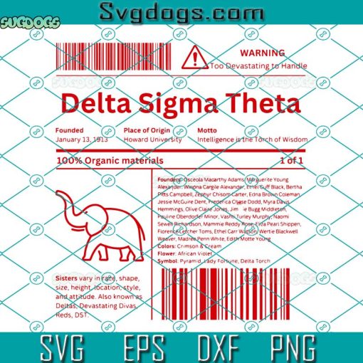 Delta Sigma Theta SVG, Delta Sigma Theta Red Crimson SVG, DTS 1913 Greek Sorority SVG PNG EPS DXF