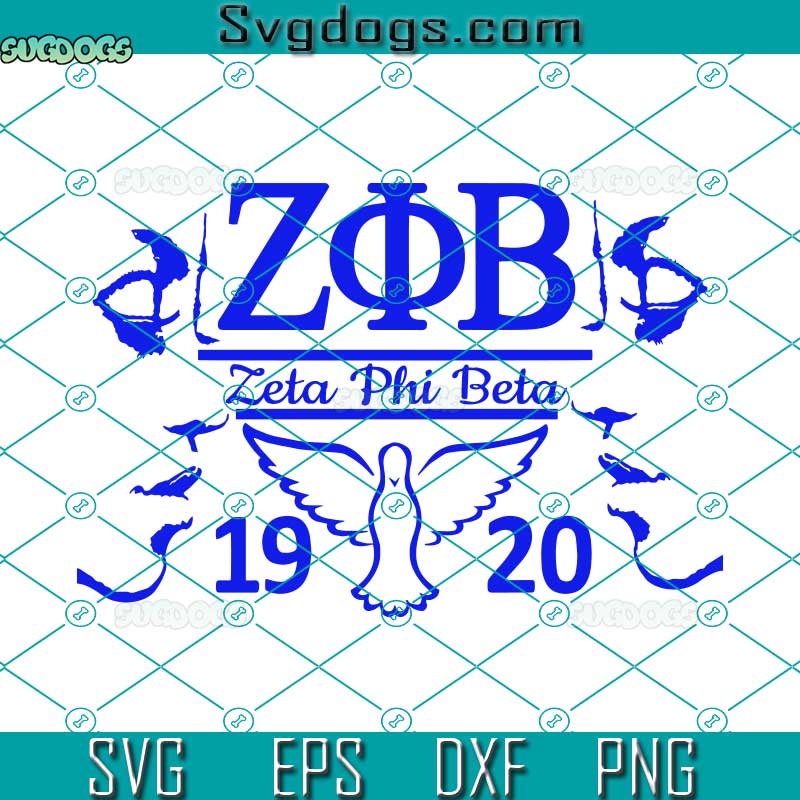 Zeta Phi Beta 1920 SVG, Zeta Phi Beta Ladies And Dove SVG, Zeta Phi Beta SVG PNG EPS DXF