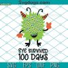 Eye Survived 100 Days Of School SVG, 100th Day of School SVG PNG EPS DXF