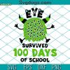 Eye Survived 100 Days SVG, 100 Days SVG, 100th Day of School SVG PNG EPS DXF