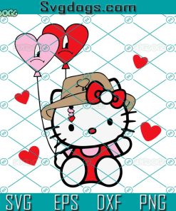 Hello Kitty Valentine SVG, Benito Is My Valentine SVG, Un San Valentin Sin Ti SVG PNG DXF EPS