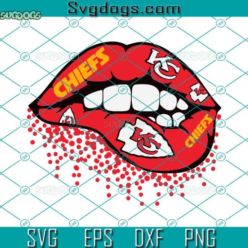 Kansas City Chiefs SVG, Super Bowl lip SVG, Kansas City Football SVG PNG EPS DXF