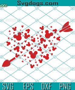 Mickey Valentines Day SVG, Mouse Heart SVG, Happy Valentines Day SVG, Mouse Valentines Day SVG PNG DXF EPS