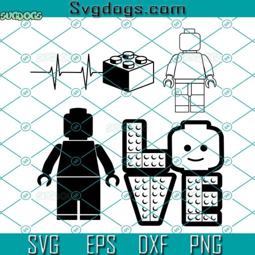 Mini Figure SVG, Lego MiniFigure SVG, Mini Figure Love SVG PNG DXF EPS