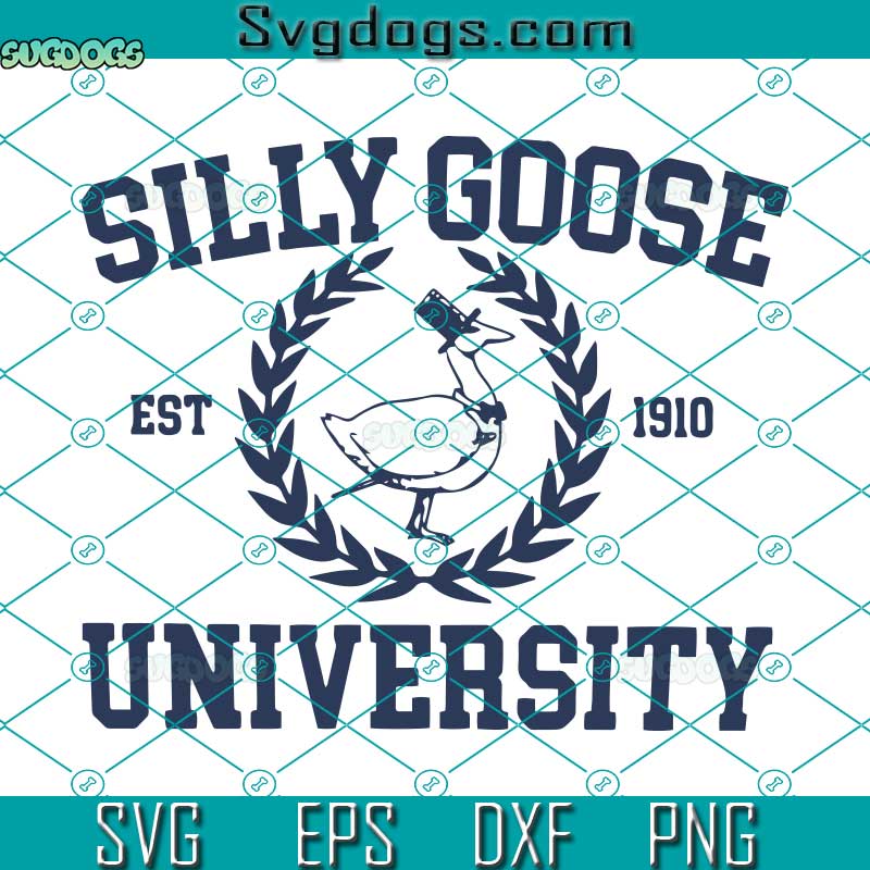 Silly Goose University SVG, Silly Goose SVG, School Bird SVG PNG DXF EPS