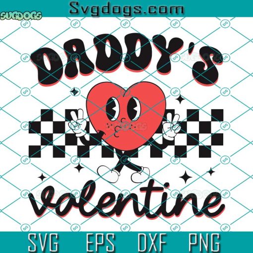 Daddy’s Valentine SVG, Groovy Valentine SVG, Bad Bunny Valentine SVG PNG DXF EPS