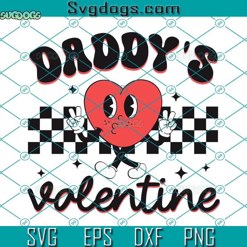 Daddy's Valentine SVG, Groovy Valentine SVG, Bad Bunny Valentine SVG PNG DXF EPS