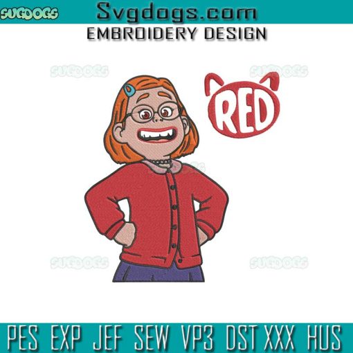 Turning Red Embroidery Design File, Turning Red Mei Lee Embroidery Design File