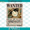 Wanted Monkey D Luffy PNG, Luffy PNG, One Piece PNG