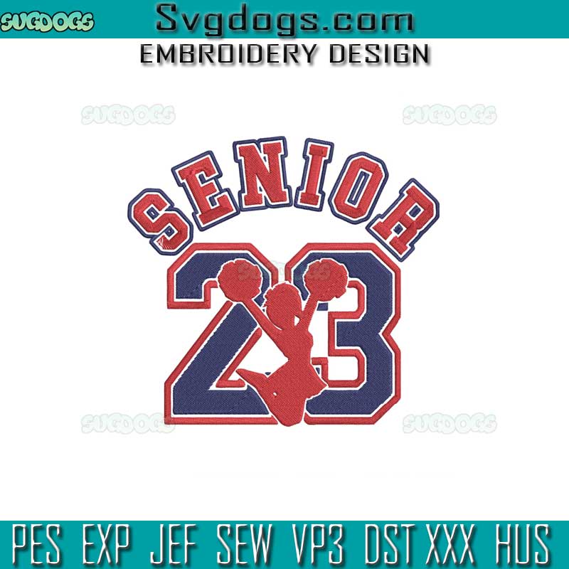 Air Senior 23 Cheerleader Embroidery Design File, Senior 23 Embroidery Design File