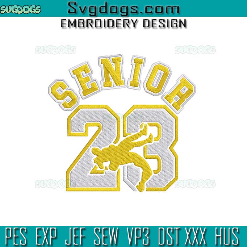 Air Senior 23 Wrestling Embroidery Design File, Senior 23 Embroidery Design File
