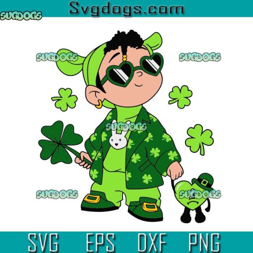 Bad Bunny Bebesota St Patricks Day SVG, St Patrick’s Day Baby Benito SVG, Lucky SVG PNG EPS DXF