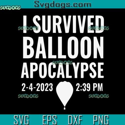 I Survived Balloon Apocalypse SVG, Funny Chinese SVG, 2 4 2023 SVG PNG EPS DXF