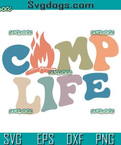 Camp Life SVG, Happy Camper SVG, Retro Camping Crew SVG PNG EPS DXF