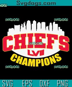 Chiefs LVII Champions SVG, Chiefs SVG, Kansas City Chiefs SVG PNG EPS DXF