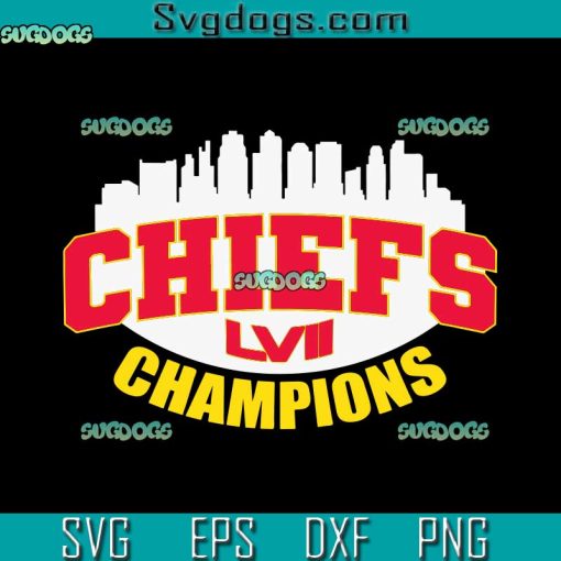 Chiefs LVII Champions SVG, Chiefs SVG, Kansas City Chiefs SVG PNG EPS DXF