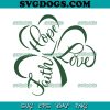 Shamrock Dog Paw SVG, St Patricks Day SVG, Irish SVG PNG EPS DXF