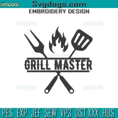 Grill Master Embroidery Design #1