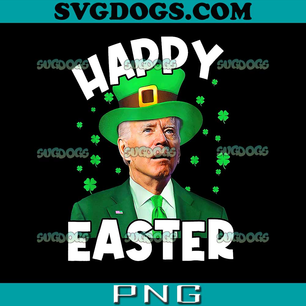 Happy Easter Joe Biden PNG, Joe Biden Leprechaun Shamrock PNG, St Patrick's Day PNG