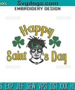 Happy Saint Patricks Day Embroidery Design, Patrick Mahomes Embroidery Design