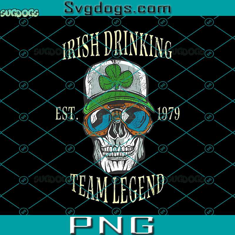 Irish Drinking Team Lucky Skull Legend PNG, St Patrick's Day PNG, Irish Drinking Team Legend PNG