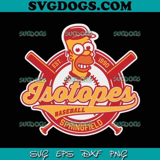 Simpsons Isotopes SVG, Isotopes Basball SVG, The Simpsons SVG PNG EPS DXF