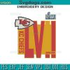 Kansas City Chiefs Embroidery Design File, Super Bowl Lip Embroidery Design File