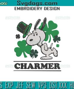 Peanuts Lucky Charmer Embroidery Design, Snoopy St Patricks Day Embroidery Design