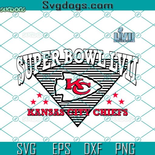 Kansas City Chiefs SVG, Super Bowl Lvii SVG, Kansas City Chiefs Football Super Bowl Lvii Triangle Strategy SVG PNG EPS DXF