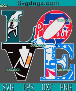 Love Philadelphia Eagles SVG, Philadelphia Sports Teams SVG, Philadelphia Eagles SVG