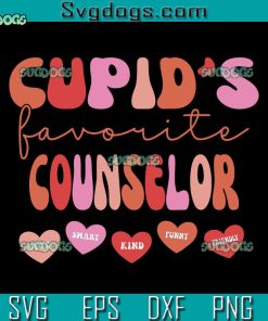 Cupid’s Favorite Counselor SVG, School Counselor Retro Valentines Day SVG, Valentines Day SVG PNG EPS DXF