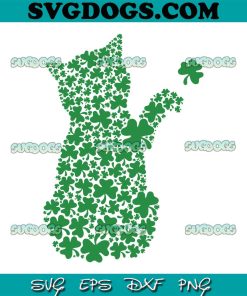 St Patrick's Day Cat SVG, St Patrick's SVG, Saint Patrick's Day Cat Shamrock Kitten Lover SVG PNG EPS DXF
