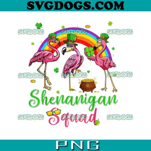 Shenanigan Squad Flamingo PNG, Shenanigan Squad Irish Flamingo Leprechaun St Patrick’s Day PNG