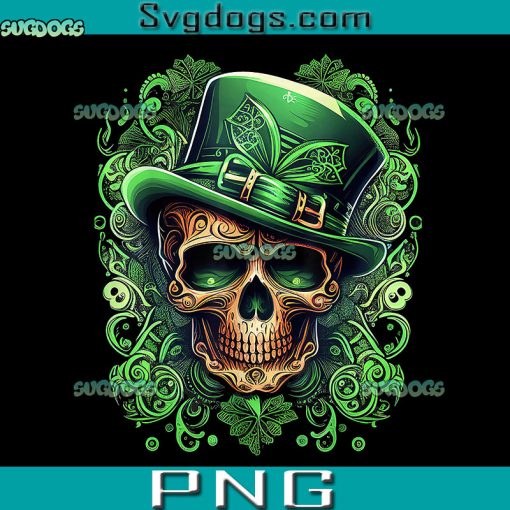 Skull St Patricks Day PNG, Irish Skull Leprechaun PNG, St Patricks Day PNG