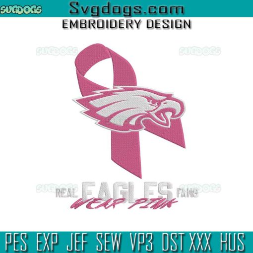 Wear Pink Philadelphia Eagles Embroidery Design File, Philadelphia Eagles Embroidery Design File