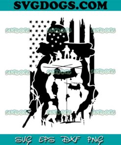 American Flag Military SVG, Soldiers In War Scene SVG, War USA Flag SVG PNG EPS DXF