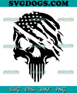Army Veteran American Flag Skull SVG, Punisher American Flag SVG, US Flag SVG PNG EPS DXF