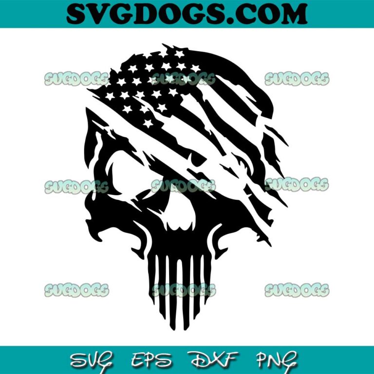 Army Veteran American Flag Skull SVG #1